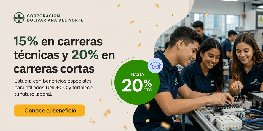 En este momento estás viendo Descuento Educación Técnicas 15% – Carreras Cortas 20%