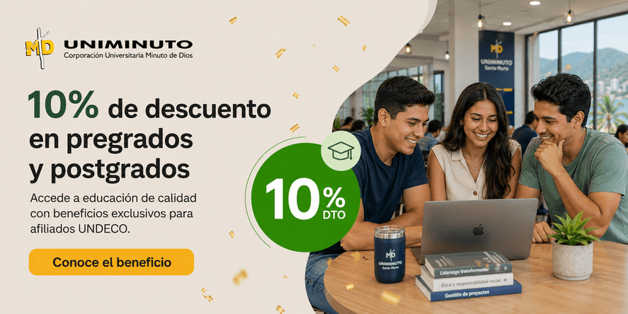 En este momento estás viendo Descuento Pregrado y Postgrado 10% UNIMINUTO