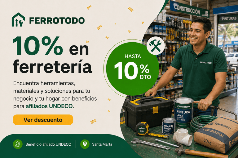 En este momento estás viendo Descuento Ferretería 10%